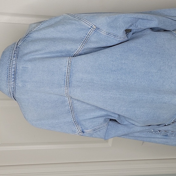 Agolde Raw Hem Light Washed Denim Jacket SIze Small - Picture 8 of 12